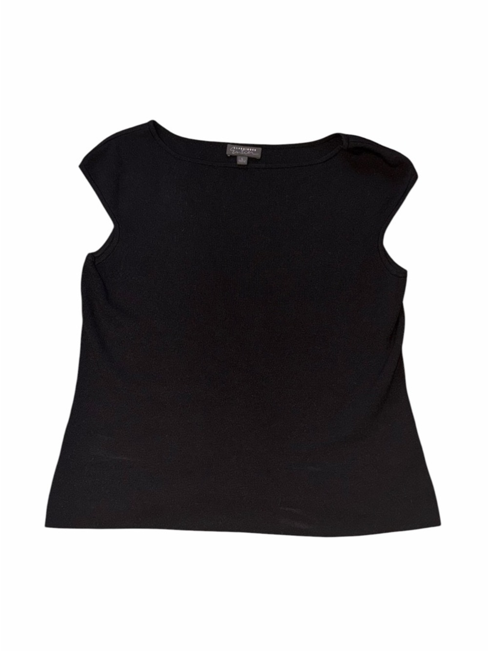 Classiques Entier women's short cap-sleeve fine-knit top Size L (009)